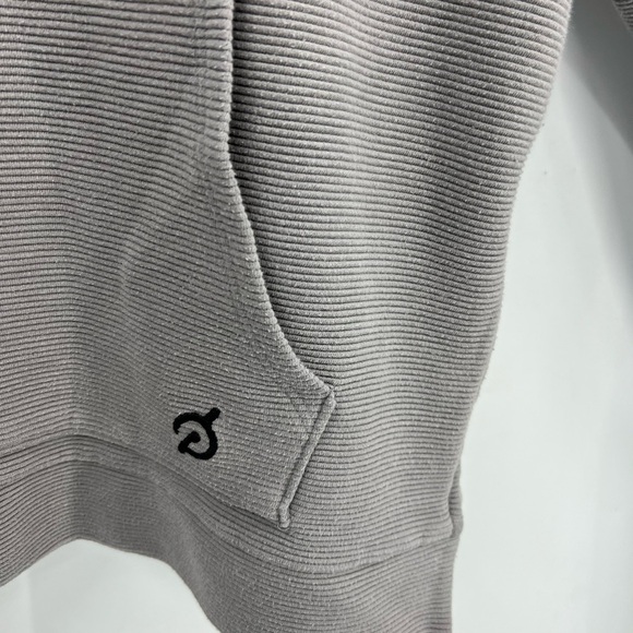 PELOTON kangaroo pocket blue drop shoulder Side Zip Gray Hoodie L - Picture 7 of 14